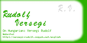 rudolf versegi business card